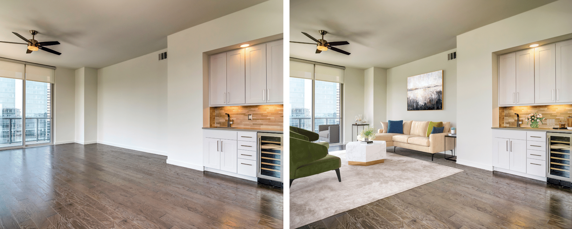 16 Stunning Apartment Virtual Staging Before and After Photos - Virtual Apartment Staging